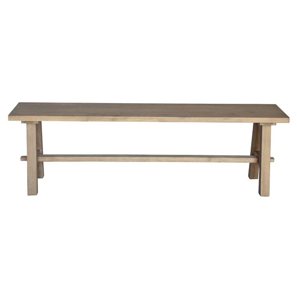 Bedford 59" Acacia Wood Bench – Stylish, Durable Seating for Farmhouse or Modern Dining Spaces!