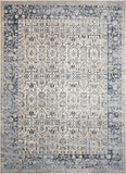 Nourison kathy ireland Home Malta MAI04 Vintage Machine Made Power-loomed Indoor only Area Rug Ivory/Blue 9' x 12' 99446361325