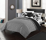 Calla Lily Black King 3pc Duvet Set