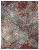 Nourison Artworks ATW02 Artistic Machine Made Loom-woven Indoor only Area Rug Seafoam/Brick 8'6" x 11'6" 99446710765