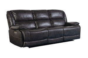 Porter Designs Ennis Triple Power Transitional Reclining Sofa Black 03-202C-01-4830