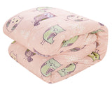 Owl Forest Pink Full 8pc Comforter Set
