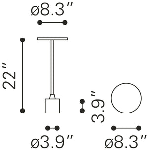 Zuo Modern Lizza MDF, Iron, Marble Modern Commercial Grade Side Table Multicolor, Gold, White MDF, Iron, Marble