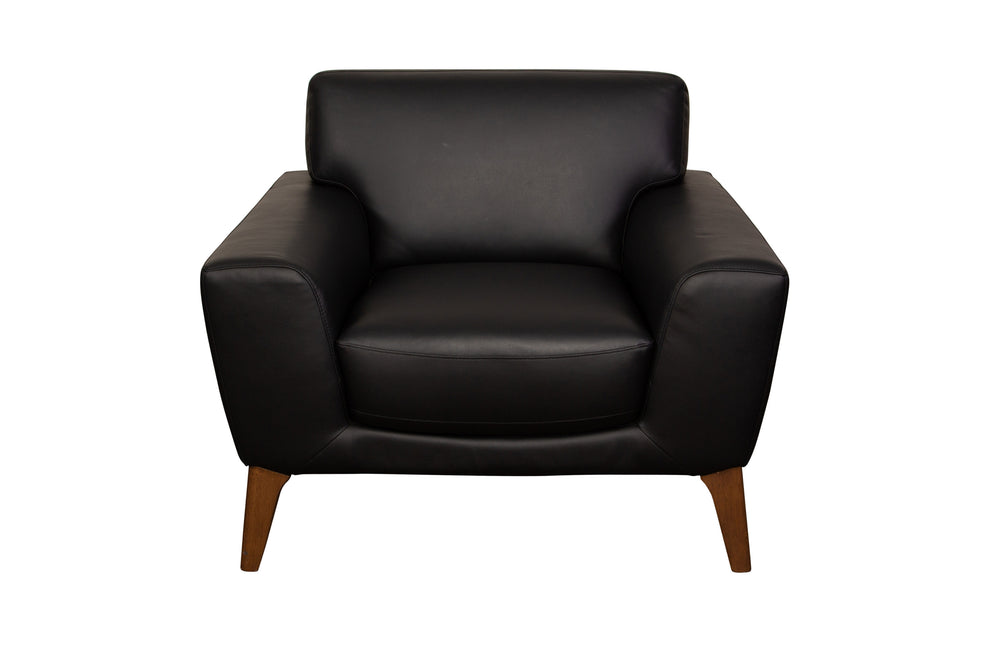 Porter Designs Modena Genuine Leather Modern Chair Black 02-204-03-0195