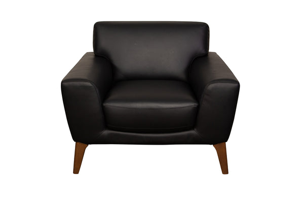 Porter Designs Modena Genuine Leather Modern Chair Black 02-204-03-0195