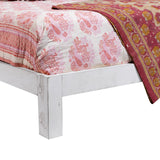 Porter Designs Bali Solid Hand Carved Wood Queen Vintage Bed White 04-196-14-CBD-KIT