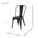 Metropolis Metal Side Chair - Set of 4