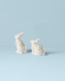 Butterfly Meadow Bunny Salt & Pepper Set - Adorable Porcelain Bunnies for Spring & Easter Decor