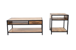 Porter Designs Delancy Solid Wood Industrial Coffee Table Brown 05-116-02-0128