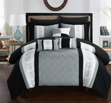 Clayton Grey Queen 10pc Comforter Set