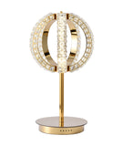 Bethel Gold LED Table Lamp in Metal & Crystal