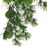Leigh 5-foot Eucalyptus and Pine Artificial Garland with Berries, Green and White Noble House