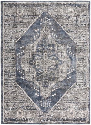Nourison Kathy Ireland American Manor AMR02 French Country Machine Made Power-loomed Indoor only Area Rug Blue 5'3" x 7'3" 99446883186