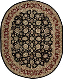 Nourison Nourison 2000 2017 Persian Handmade Tufted Indoor Area Rug Black 7'6" x 9'6" OVAL 99446862914