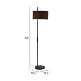 Zuo Modern Lonte Steel, Poly Cotton, Acrylic Modern Commercial Grade Floor Lamp Black Steel, Poly Cotton, Acrylic