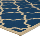 Noble House Joselyn Indoor/ Outdoor Geometric 5 x 8 Area Rug, Navy and Ivory