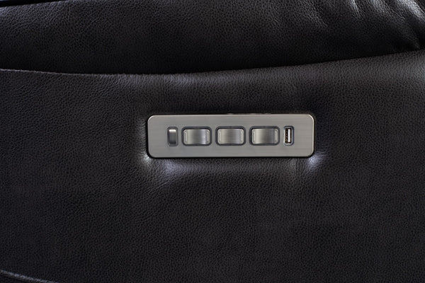 Porter Designs Ennis Triple Power Transitional Recliner Black 03-202C-17-4830