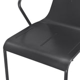 Callum Metal Chair - Set of 4 Metallic Gunmetal