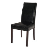 Hartford Bicast Leather Dining Chair Set of 2 - Chic Mid-Century Modern Design for Your Home