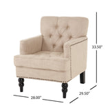 Malone Beige Club Chair Noble House