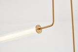 Bethel Brass LED Chandelier in Stainless Steel & Glass