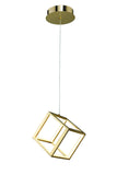 Bethel Gold LED Single Pendant Lighting in Aluminum & Acrylic