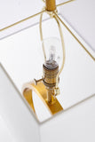 Bethel Gold Table Lamp in Metal & Marble