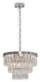 Bethel Chrome Chandelier in Metal & Crystal