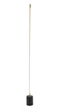 Bethel Brass & Black LED Floor Lamp in Stainless Steel & Marble