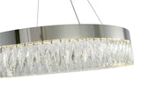 Bethel Chrome LED Chandelier in Stainless Steel & Crystal