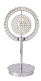 Bethel Chrome LED Table Lamp in Metal & Crystal