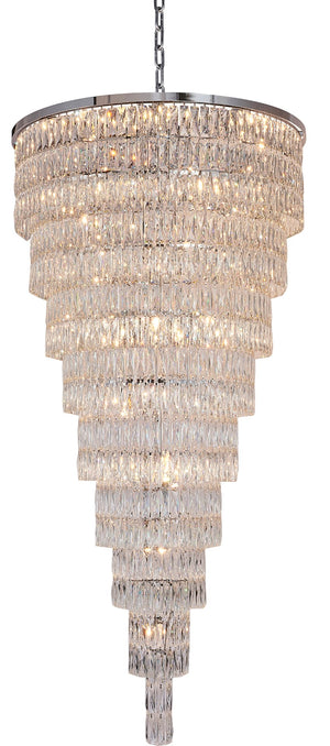 Bethel Chrome Chandelier in Metal & Crystal