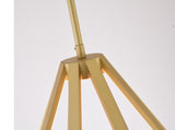 Bethel Gold LED Chandelier - Elegant Metal Frame with Adjustable Rod for Perfect Ceiling Heights