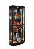 Pulaski Furniture Curved Front 5 Shelf Curio Cabinet in Mahogany Brown 21221-PULASKI 21221-PULASKI