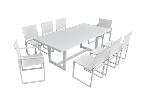 VIG Furniture Renava Wake - Modern White Outdoor Dining Table VGGEMONTALK-CH-WHT-1