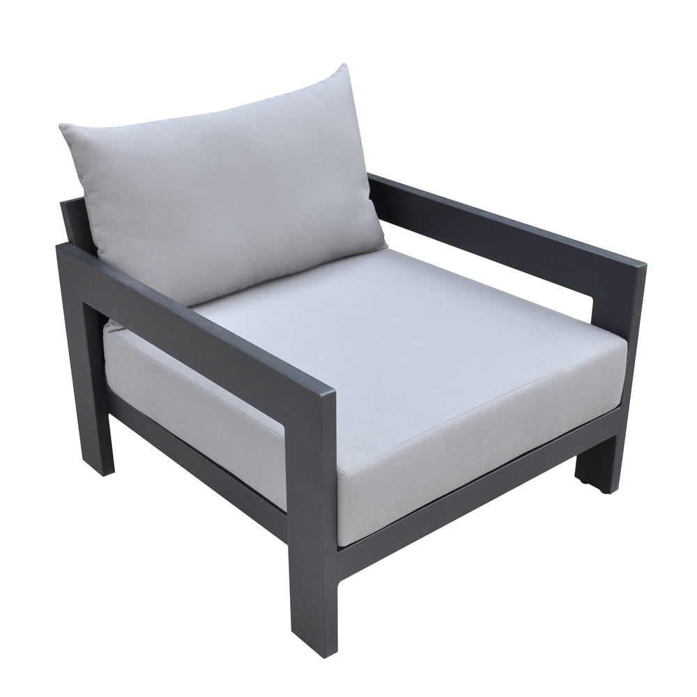 VIG Furniture Renava Wake - Modern Charcoal Outdoor Lounge Chair VGGEMONTALK-GREY-CH