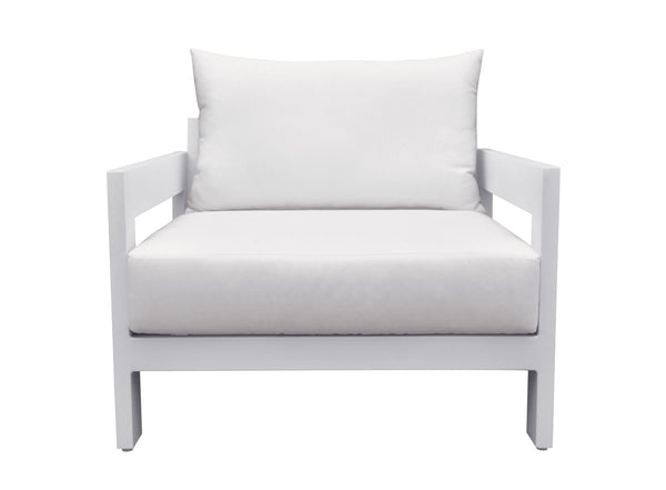 VIG Furniture Renava Wake - Modern White Outdoor Lounge Chair VGGEMONTALK-WHT-CH