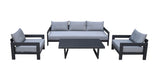 VIG Furniture Renava Wake - Modern Charcoal Outdoor Sofa VGGEMONTALK-GREY-S