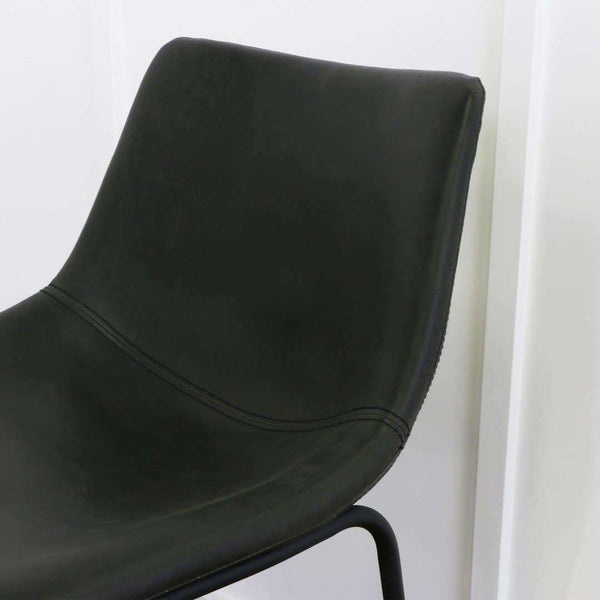 26" Industrial Faux Leather Counter Stools - Stylish Comfort with Durable Metal Legs, Set of 2