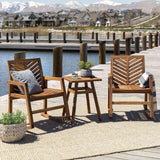 3-Piece Outdoor Rocking Chair Chat Set
