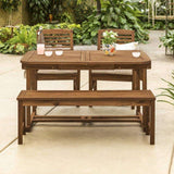 4 Piece Patio Dining Set with Extendable Table, Weather-Resistant Cushions & Elegant Design