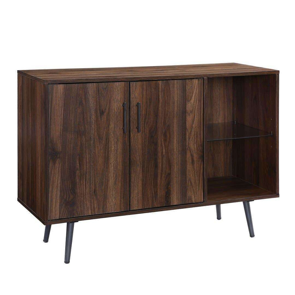 44" Mid Century Modern TV Stand Buffet - Versatile Storage Console with Adjustable Shelves & Style