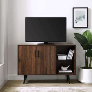 44" Mid Century Modern TV Stand Buffet - Versatile Storage Console with Adjustable Shelves & Style