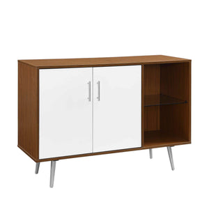 44" Mid Century Modern TV Stand Buffet - Versatile Storage Console with Adjustable Shelves & Style