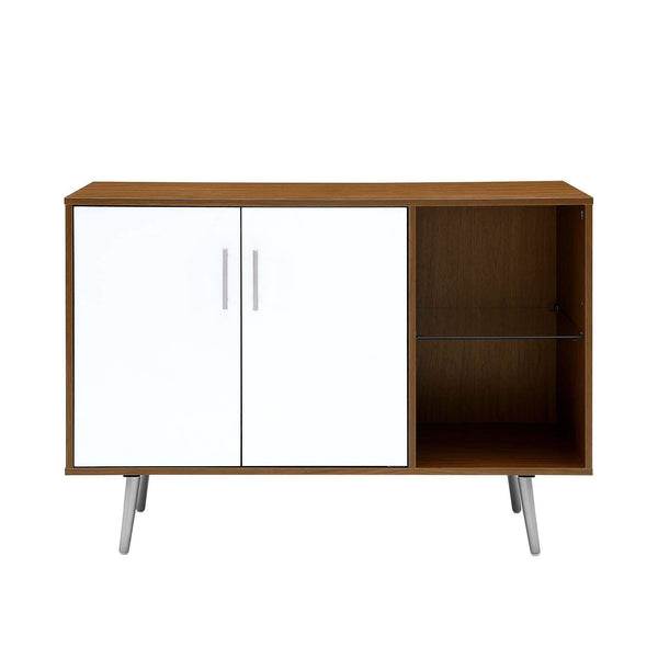 44" Mid Century Modern TV Stand Buffet - Versatile Storage Console with Adjustable Shelves & Style