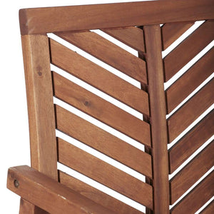 48" Patio Wood Bench – Stylish Chevron Design, Weather-Resistant Acacia for Outdoor Spaces & Relaxation