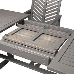 5-Piece Extendable Outdoor Patio Dining Set with Umbrella Hole – Stylish & Functional for Gatherings