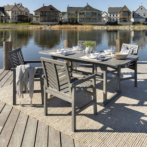 5-Piece Extendable Outdoor Patio Dining Set with Umbrella Hole – Stylish & Functional for Gatherings