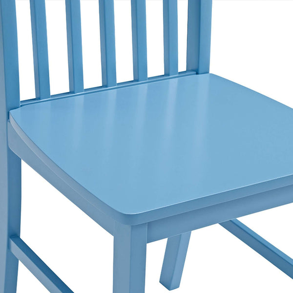 5-Piece Modern Dining Set - Chic Solid Wood Table & Four Slatted Back Chairs for Stylish Dining