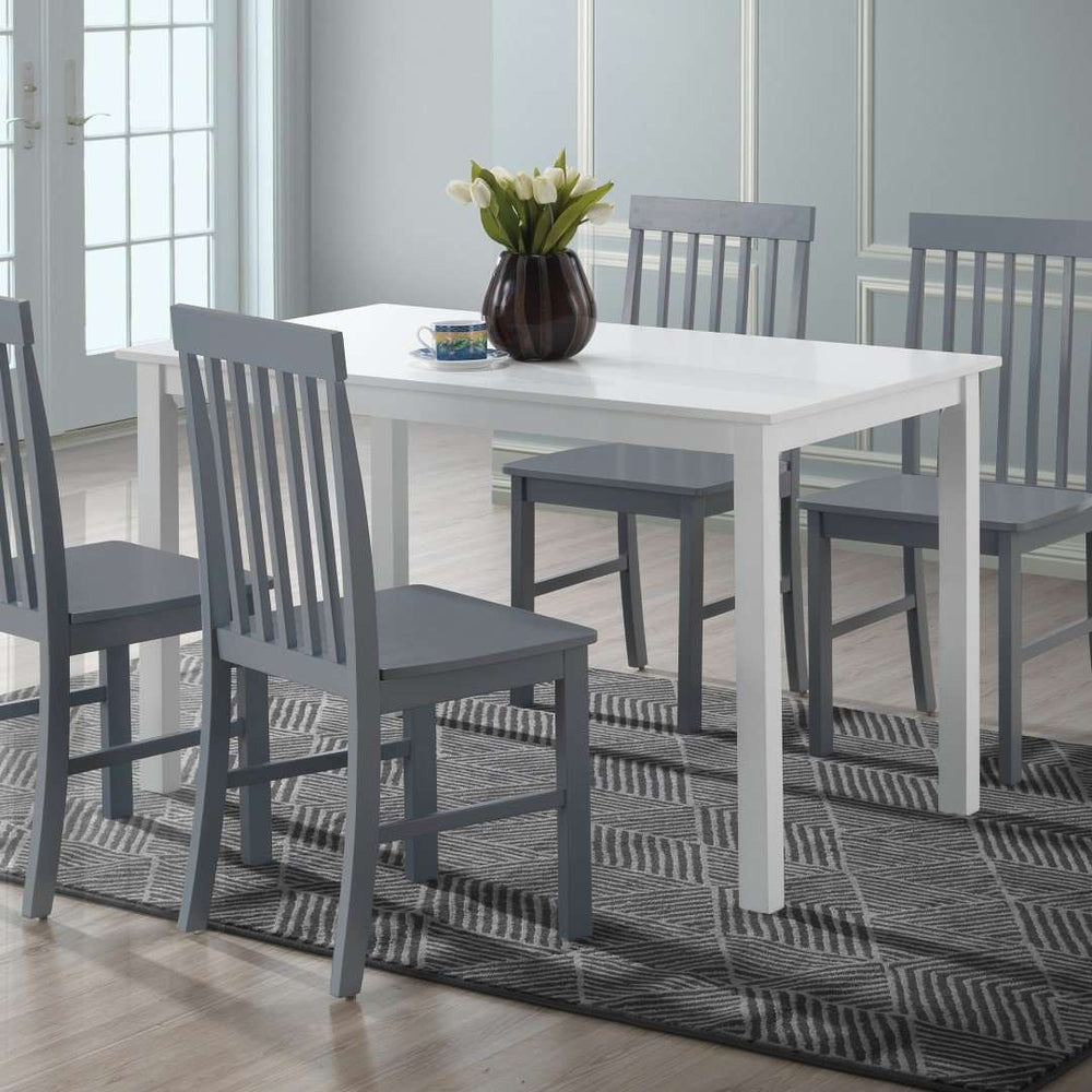 5-Piece Solid Farmhouse Dining Set - Cozy & Stylish Space-Saving Solution for Small Homes & Nooks